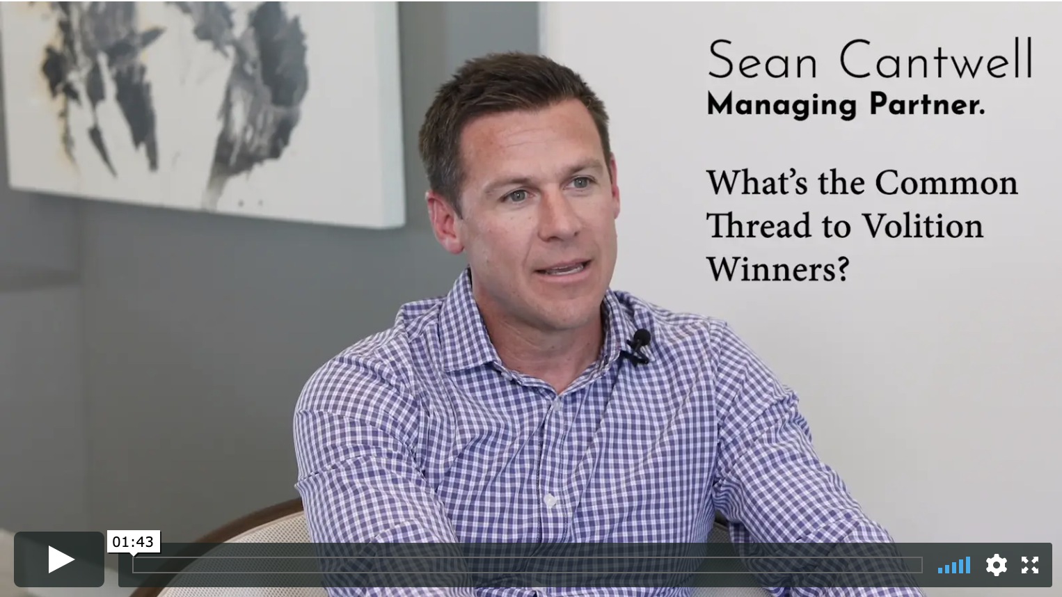 Sean Cantwell What's The Common Thread To The Success Stories At