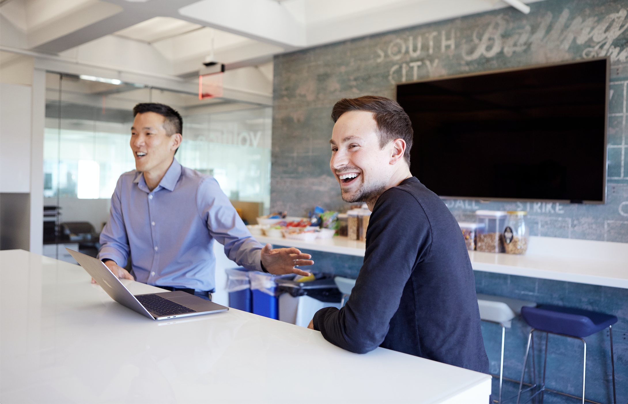 Larry Cheng and Ryan Cohen at Volition Capital HQ in Boston